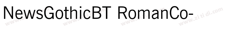 NewsGothicBT RomanCo字体转换